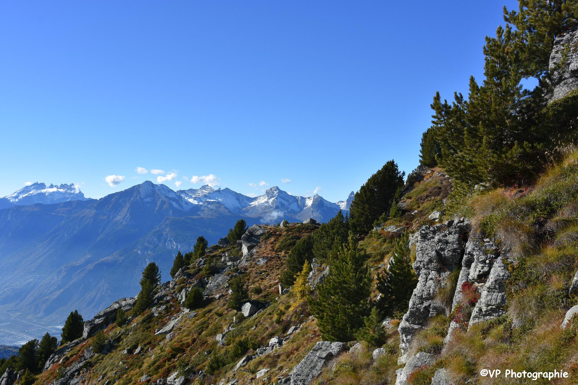Photo prise depuis la Dent de Nendaz